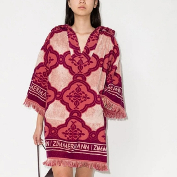 Zimmermann Swim Zimmermann Lola Terry Towel Dress Coral In Purple